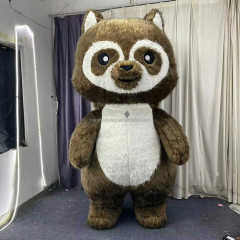 Air Blowing up Tolls 6.5ft Adult Inflatable Raccoon Cartoon Mascot Costume Fursuit Plush Raccoon Character Costume Suits Events