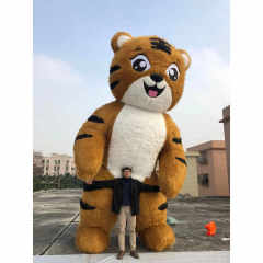 Cute Furry Inflatable Plush Costume tiger Fursuit Promotion Halloween Cosplay Party Animal Inflatable Costume Free Size