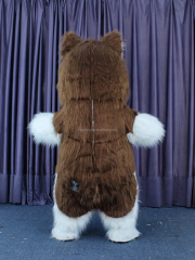 Carnival Cosplay 2m Inflatable Huskey Dog Toys Moving Cartoon Mascot Costume Unisex Plush Huskey Patrol Dog Costumes for Parade