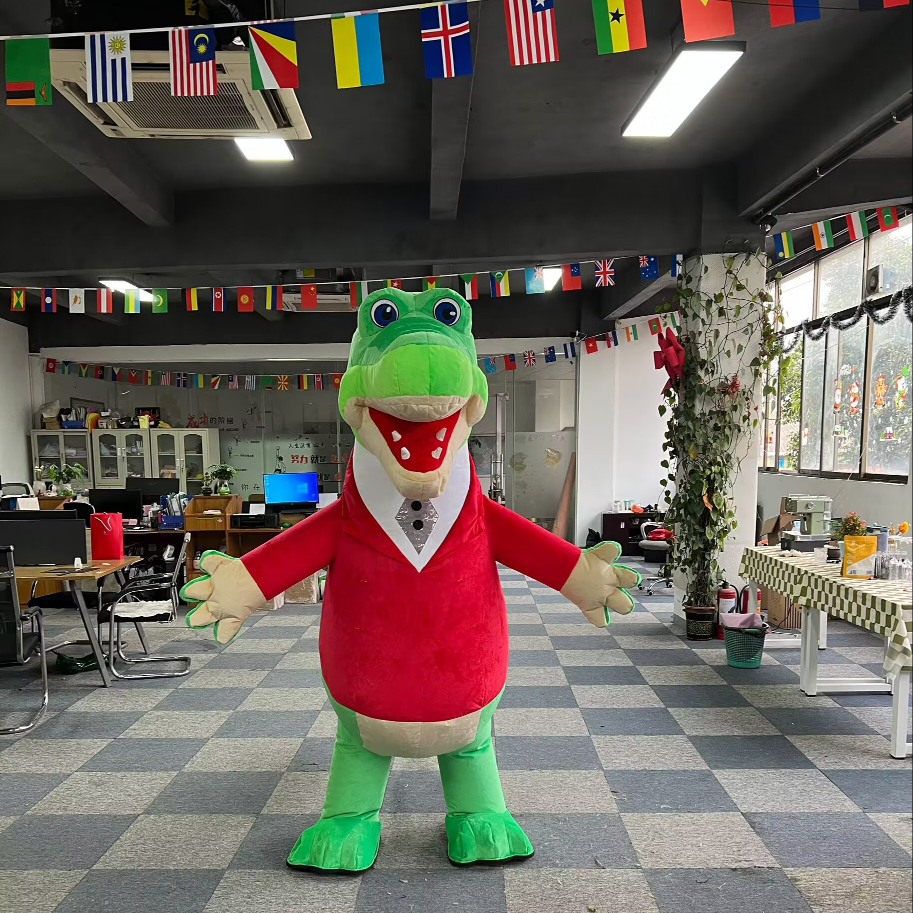MOQ 1 Inflatable Mascot Costume 2m Crocodile Custom Cosplay Mascotte Theme Fancy Dress Carnival