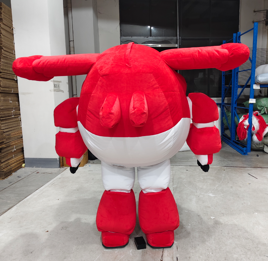 Custom Red Jett Robot Airplane Inflatable Mascot Costume Wall-E Jett Doll Inflatable Clothing for Anime Cosplay Activity Events