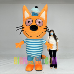 Unisex CE Certified Inflatable Cat Walking Animal Mascot Costume Plush Cartoon Character Kitty for Adults