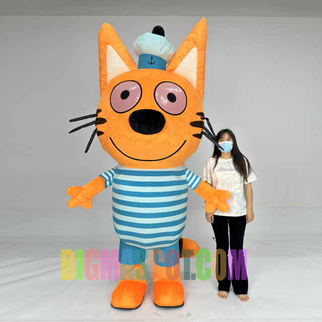 Unisex CE Certified Inflatable Cat Walking Animal Mascot Costume Plush Cartoon Character Kitty for Adults