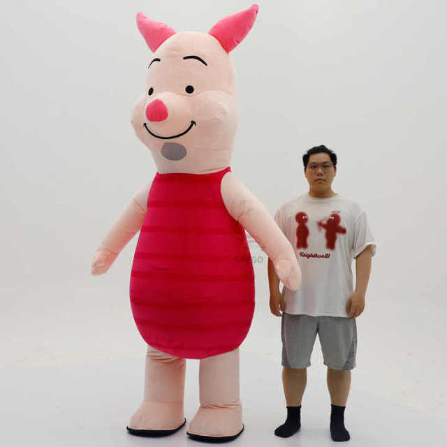 Excellent Product Popular Party Dress Cute Animal Inflatable Plush Pig Mascot Costume Custom Inflatable Giant Mascot Costume