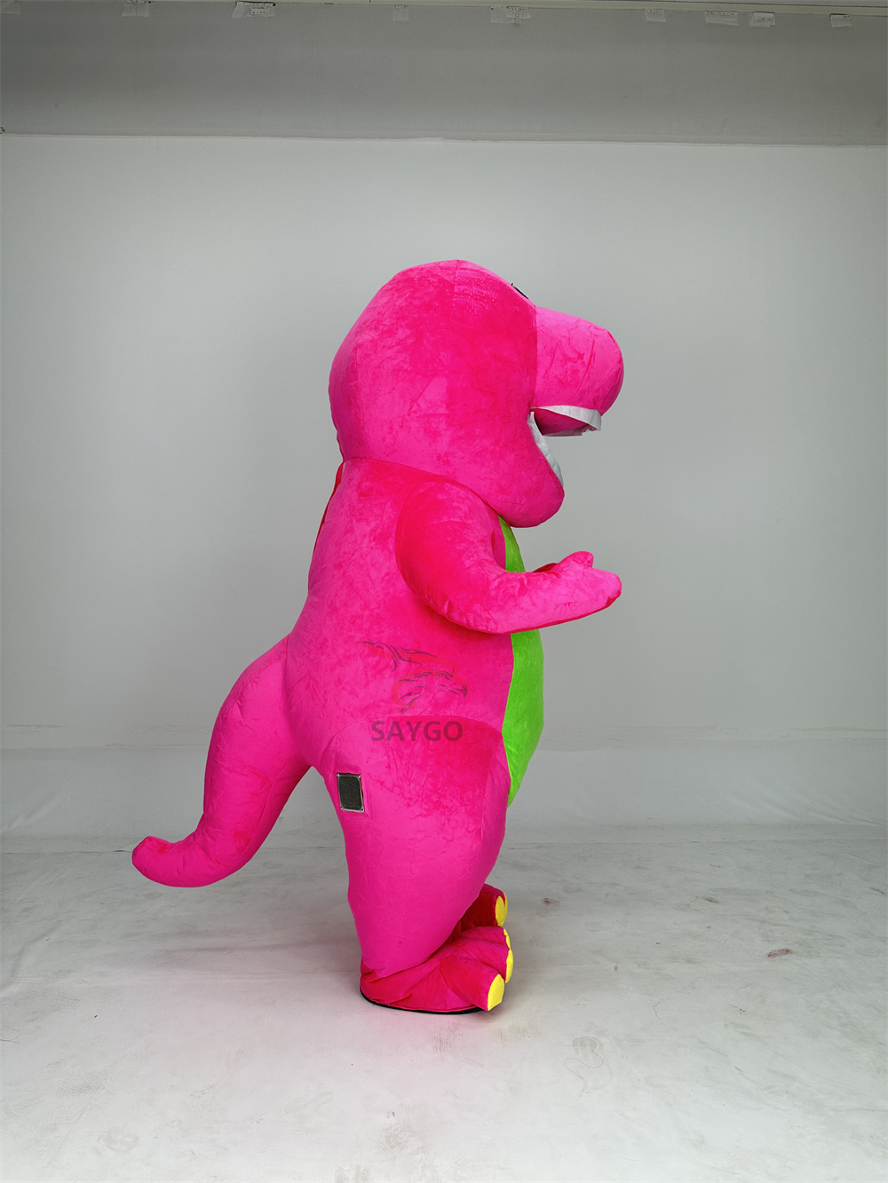 Cartoon Character Cheap Unisex Inflatable Barney Costume Plush Adult Stuffed Walking Dragon Mascot Costume for Carnival Holiday