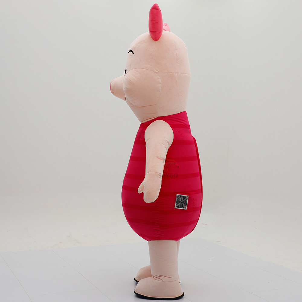 Excellent Product Popular Party Dress Cute Animal Inflatable Plush Pig Mascot Costume Custom Inflatable Giant Mascot Costume