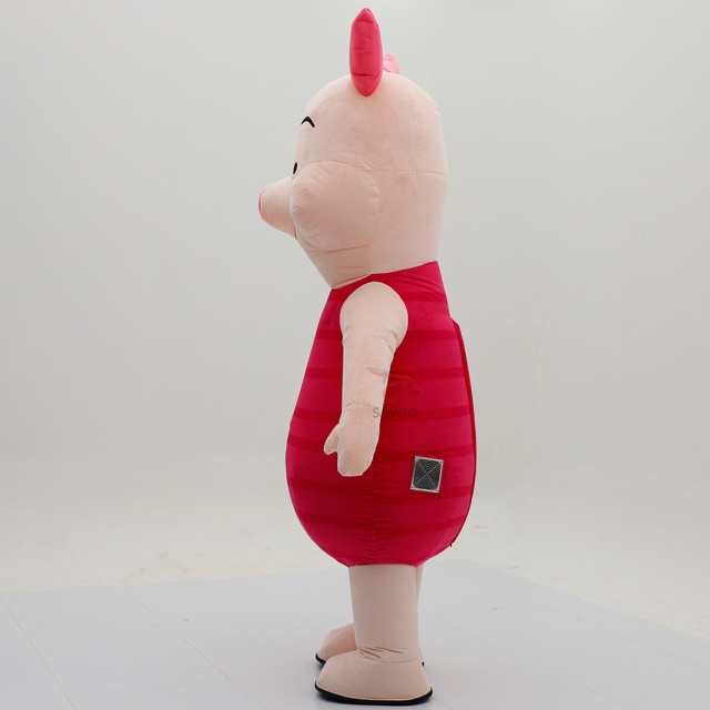 Excellent Product Popular Party Dress Cute Animal Inflatable Plush Pig Mascot Costume Custom Inflatable Giant Mascot Costume