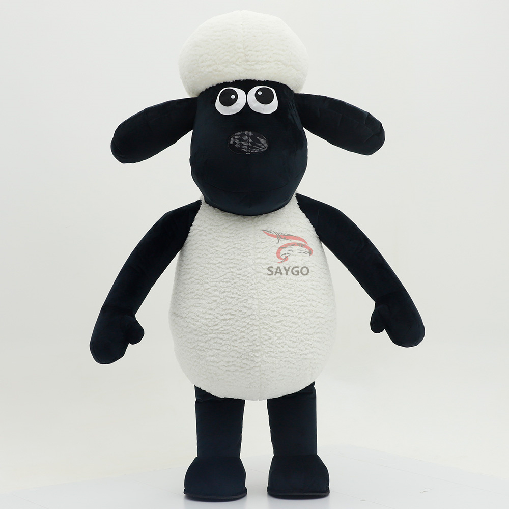 Inflatable Sheep Mascot Costume-Walking Fun Cartoon Animal Costume for Adults Unisex Easter/Halloween Party