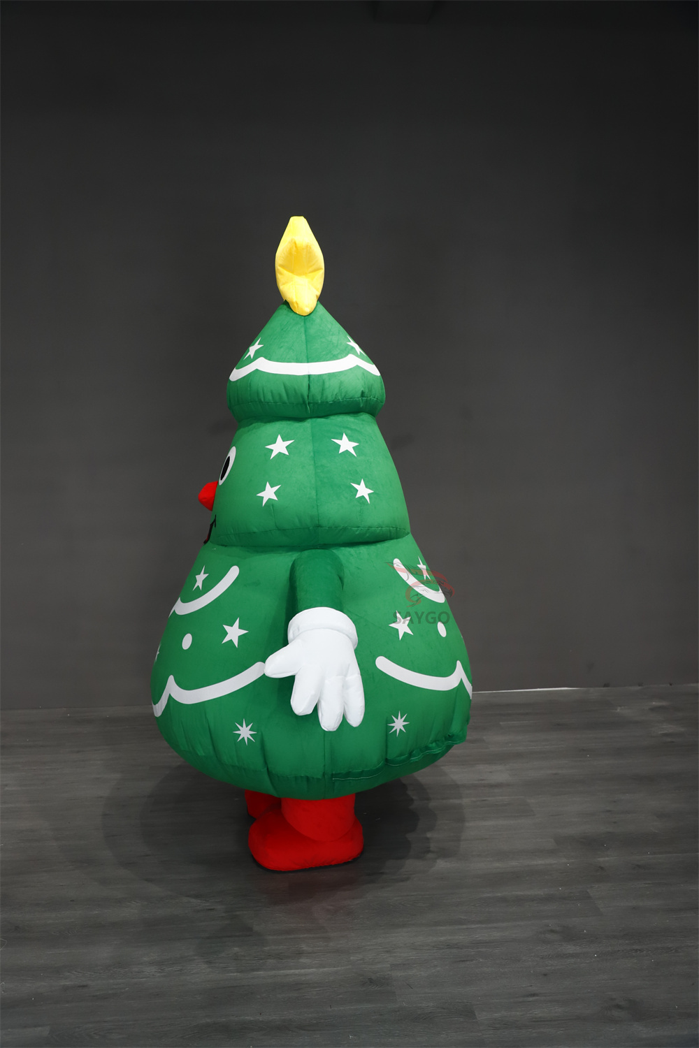 Green Christmas Inflatable Tree with Santa and Animals 2m/2.6m Tree Mascot Costume Party Dress