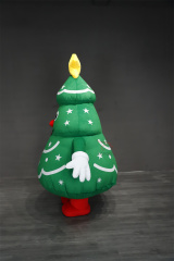 Green Christmas Inflatable Tree with Santa and Animals 2m/2.6m Tree Mascot Costume Party Dress