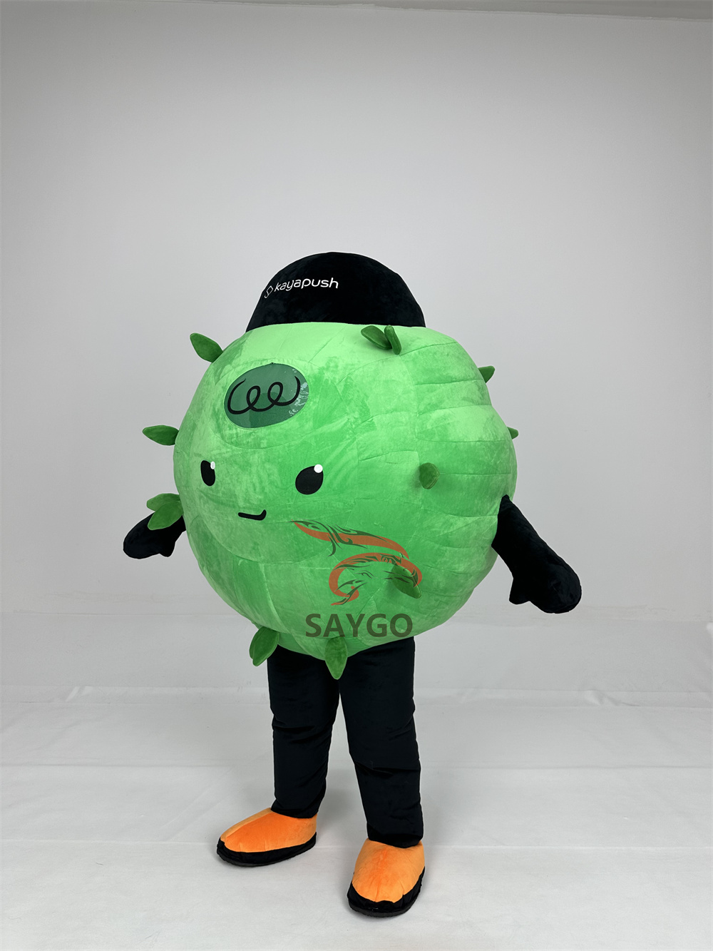 High Quality Custom Adult Unisex Soft Plush Inflatable Kayapush Balloon Man Mascot Costume for Cosplay and Parties