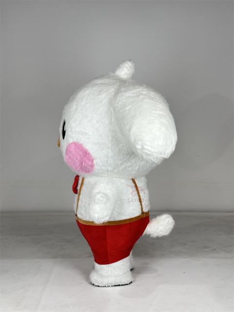 White Adult Dog Mascot Costume Custom Made Inflatable Features for Halloween Event Decorations Cute Toy Turtle Inflatable Mascot