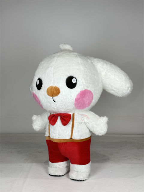 White Adult Dog Mascot Costume Custom Made Inflatable Features for Halloween Event Decorations Cute Toy Turtle Inflatable Mascot