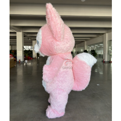 Unisex Inflatable Fox Mascot Costume Custom Fursuit Plush Adult Anime Cosplay for Halloween Carnival Animal Cartoon Party