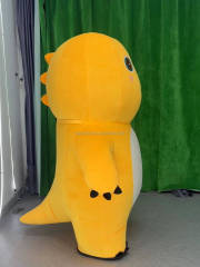 China 2m Yellow Baby Dragon Halloween Cosplay Plush Inflatable Child Toy Yellow Nailong Milk Dragon Mascot Costume Dinosaur Suit