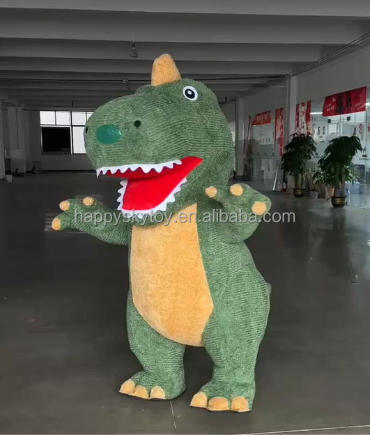 Classic Animal Theme Park Dinosaur Cosplay Costumes for Adults Walking Effect Dress Inflatable Dragon Mascot Costume Suits