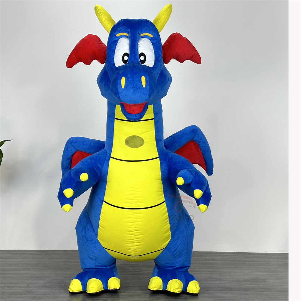 Inflatable Blue Dragon Mascot Costume for Parties Events Chinese Yellow Dragon Walking Animal Decorations Yellow Dragon Costume,Big Mascot,Inflatable Blue Dragon Mascot Costume for Parties Events Chinese Yellow Dragon Walking Animal Decorations Yellow Dragon Costume