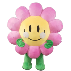 Custom Beautiful Flower Inflatable Mascots Costumes for Parade Walking Outside 2.2m Flower Inflatable Clothing Stage Dress