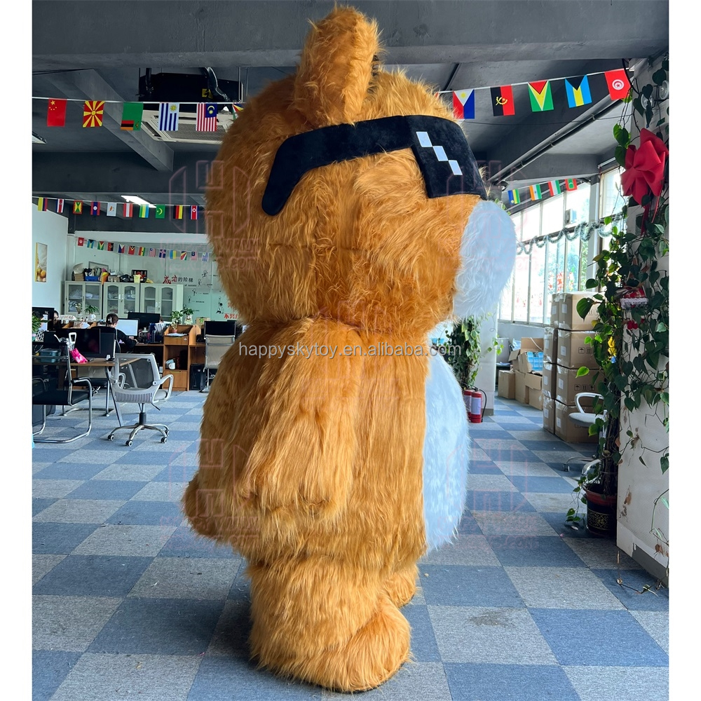 Popular Custom 2m 2.6m Giant Inflatable Cool Bear Mascot Costume with Sunglasses Cartoon Cosplay Animal Costume on Sale