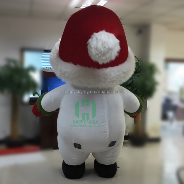 2m/2.6mfunny Walking Custom Inflatable Giant Mascot Snowman Costume for Christmas
