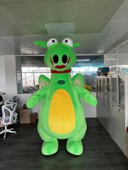 Wholesale 2.6m Unisex Adult Inflatable Dragon Costume Furry Dinosaur Mascot for Cosplay PVC & Plush Anime Theme Party Use