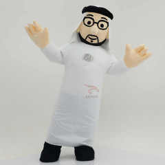 Arab Prince Inflatable Doll Costume for Adults Cosplay Wear 2.2m 2.6m Inflatable Mascot Costume Arab Man Arabic People Clothes