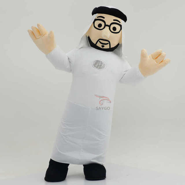 Arab Prince Inflatable Doll Costume for Adults Cosplay Wear 2.2m 2.6m Inflatable Mascot Costume Arab Man Arabic People Clothes