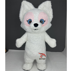 Linabell Unisex Adult Inflatable Fox Costume Halloween Cosplay Kits Cute Carnival Animal Walking Suit Cloth Blow Giant Mascot