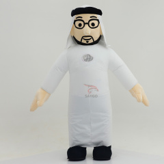 Arab Prince Inflatable Doll Costume for Adults Cosplay Wear 2.2m 2.6m Inflatable Mascot Costume Arab Man Arabic People Clothes