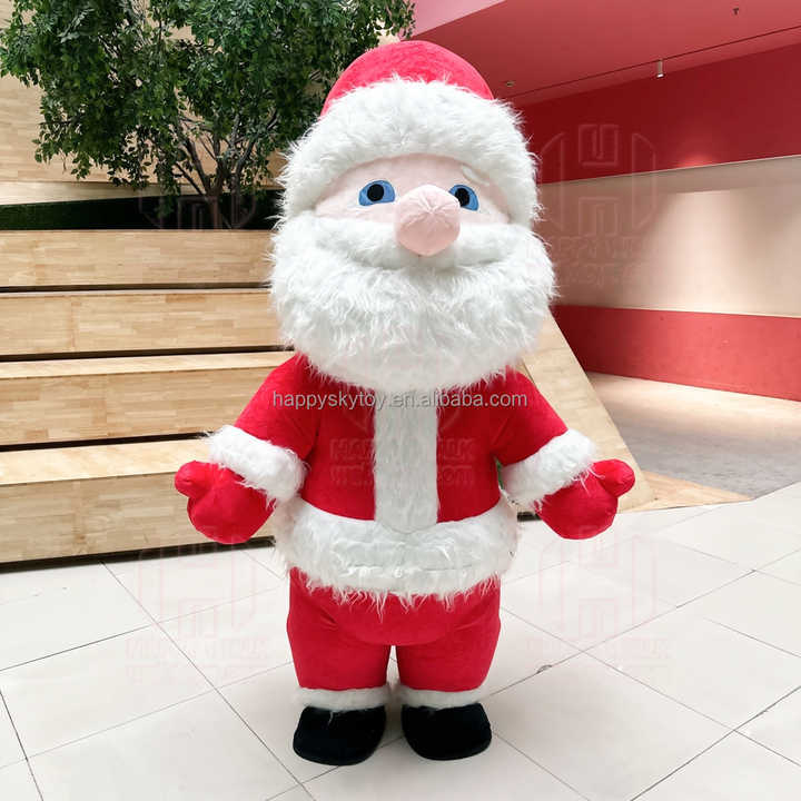 Christmas Santa Claus Costume 2m/2.6m/3m Performance Mascot in Stock Inflatable Christmas Costumes