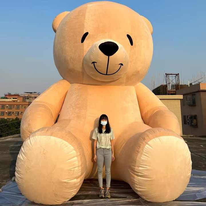 4M Huge Indoor/Outdoor Teddy Bear Inflatable Mascot Air-Filled Garden Decoration for Holiday Parties Cartoon Model