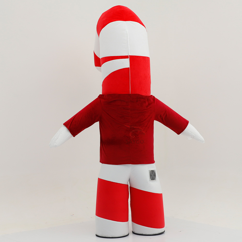 Inflatable Performance Costume Customized Inflatable Candy Cane Mascot Costume Adult Christmas Parade Decoration for Halloween