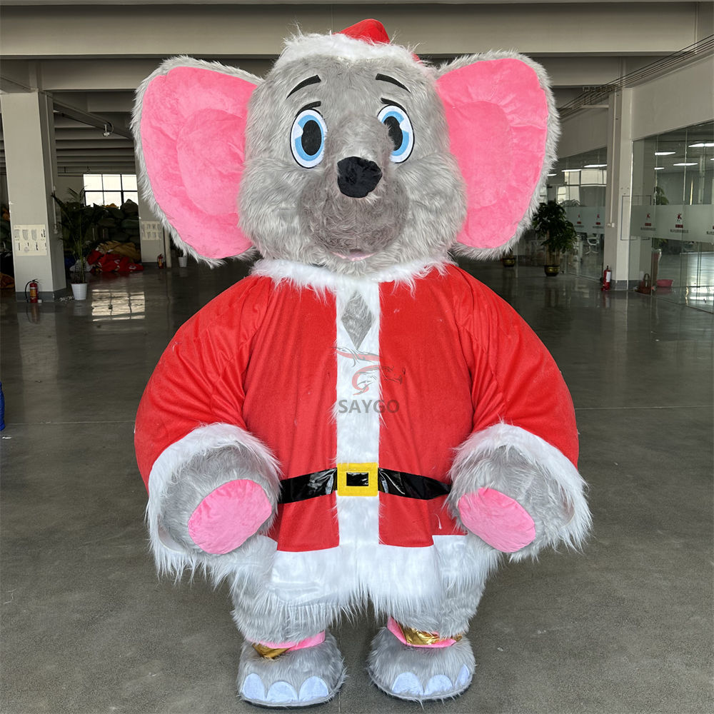 High Quality Inflatable 2m/2.6m Realistic Walking Inflatable Christmas Clothing Elephant Mascot Costume