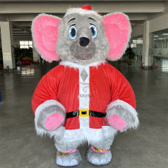 High Quality Inflatable 2m/2.6m Realistic Walking Inflatable Christmas Clothing Elephant Mascot Costume