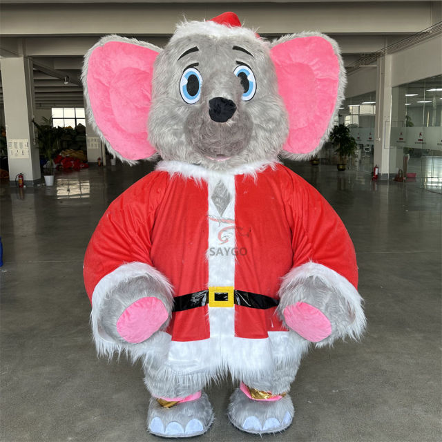 High Quality Inflatable 2m/2.6m Realistic Walking Inflatable Christmas Clothing Elephant Mascot Costume