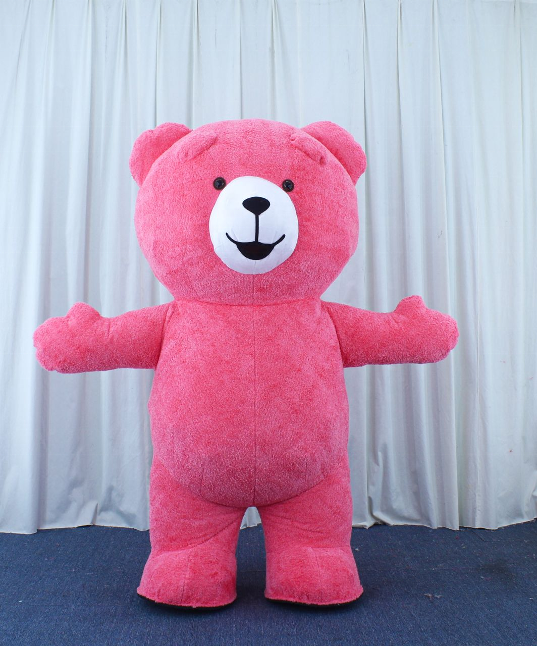 Hot Sale Custom Inflatable Pink Teddy Bear Mascot Costume Rental-Unisex Adult Bugs Theme Easter/Halloween Carnival Fancy Dress