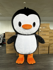 Lovely Unisex Inflatable Giant Penguin Mascot Costume Cute Adult Dance Costume for Christmas Halloween Parties Cosplay Costume