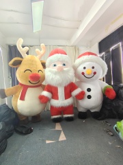 Unisex 2m 3m Plush Inflatable Mascot Costume Adults' Festivals Holidays Parties Christmas Anime Santa Claus Deer Elk Snowman