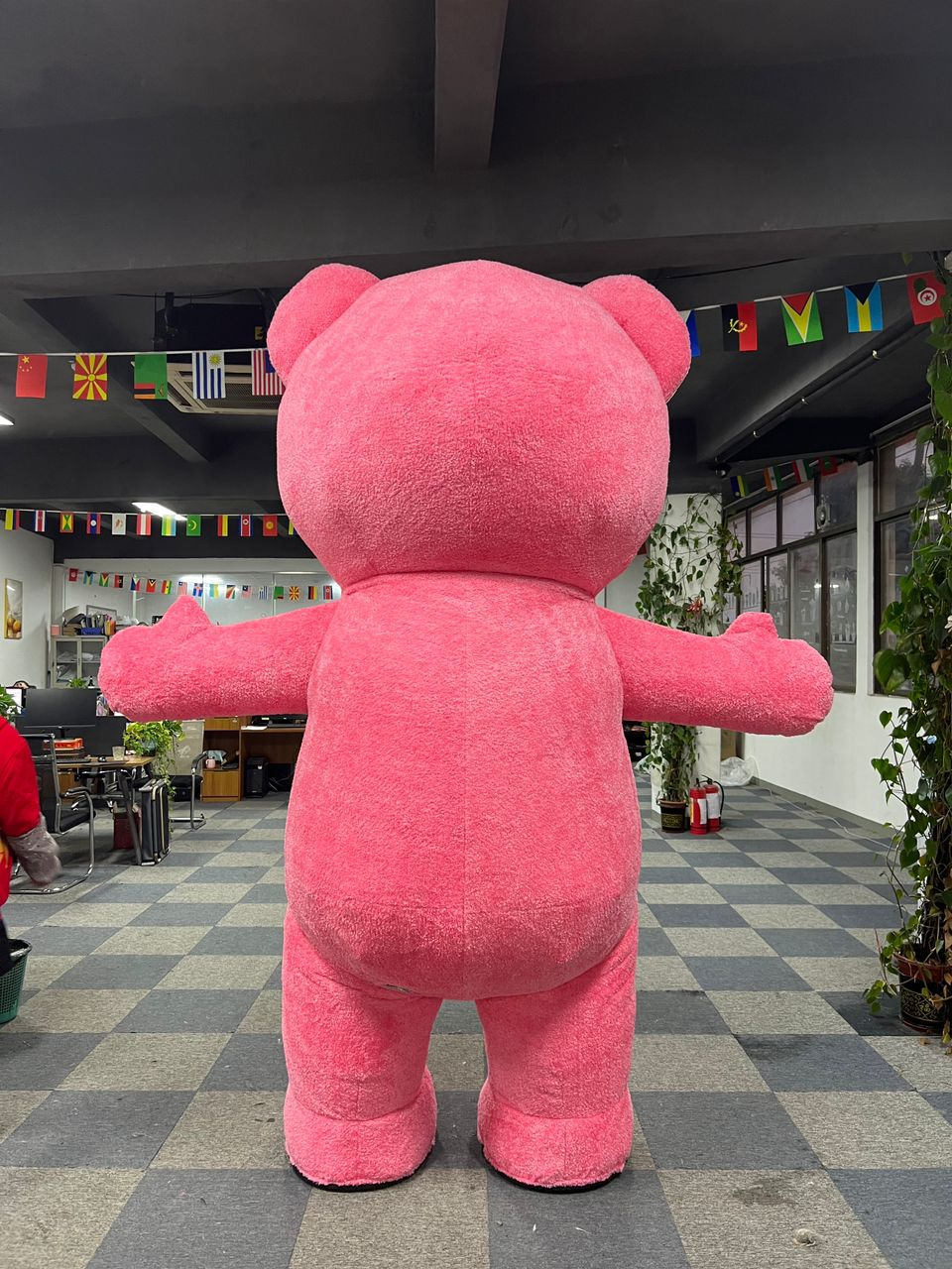 Hot Sale Custom Inflatable Pink Teddy Bear Mascot Costume Rental-Unisex Adult Bugs Theme Easter/Halloween Carnival Fancy Dress