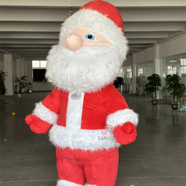 Factory Christmas Customized Color Party Inflatable Santa Clause Costume Inflatable Mascot Costume