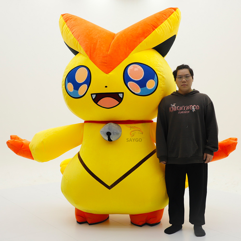 Funny Cartoon Character Victini Plush Costumes Mascot for Stage Performance 2.2m 2.6m Victini Mouse Inflatable Mascot Costumes,Big Mascot,Funny Cartoon Character Victini Plush Costumes Mascot for Stage Performance 2.2m 2.6m Victini Mouse Inflatable Mascot Costumes