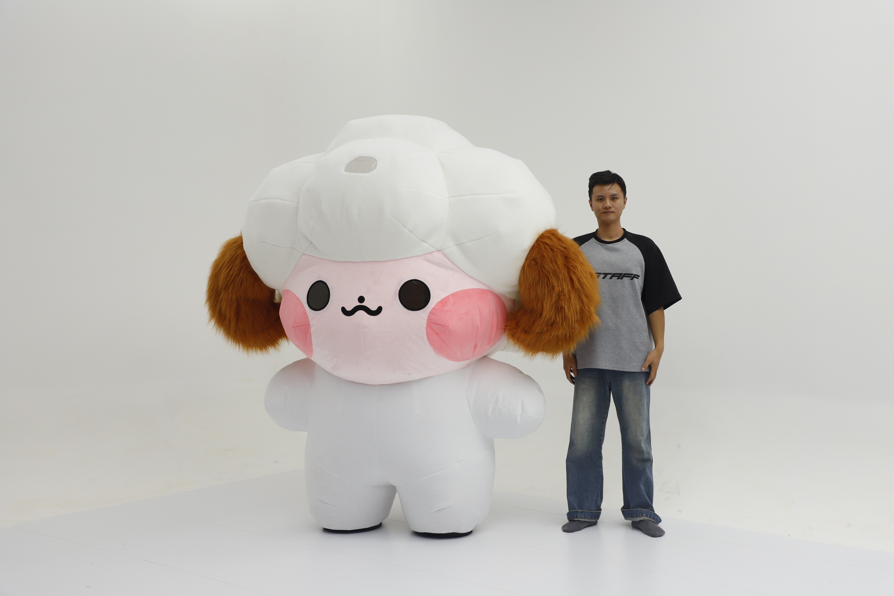White Sheep Inflatable Costume Adult Unisex White Sheep Mascot for Easter/Halloween,Big Mascot,Happy Sky Inflatable Sheep Costume Adult Unisex White Sheep Mascot for Easter/Halloween