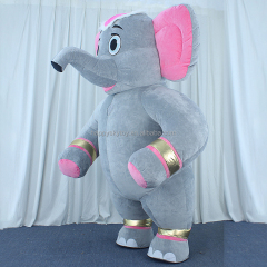 Customized Cartoon Inflatable Elephant Mascot Suit Plush Animal Decor Party Holiday Advertising Inflatable Costumes Decorations