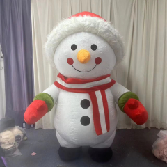 2m/2.6mfunny Walking Custom Inflatable Giant Mascot Snowman Costume for Christmas