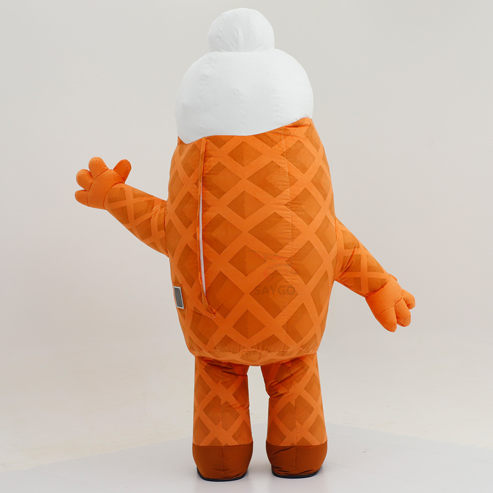 Festival Walking Fun Food Cartoon Customization Inflatable Waffle Ice Cream Mascot Costume Cosplay Adult Costume for Sale