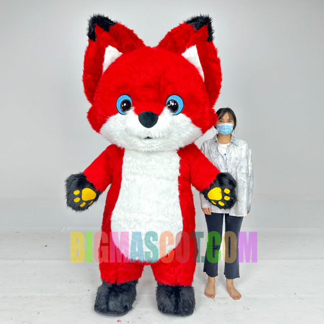 Adult Inflatable Animal Costume Fox Plush Halloween Walking Suit Party Cartoon Mascot Costumes
