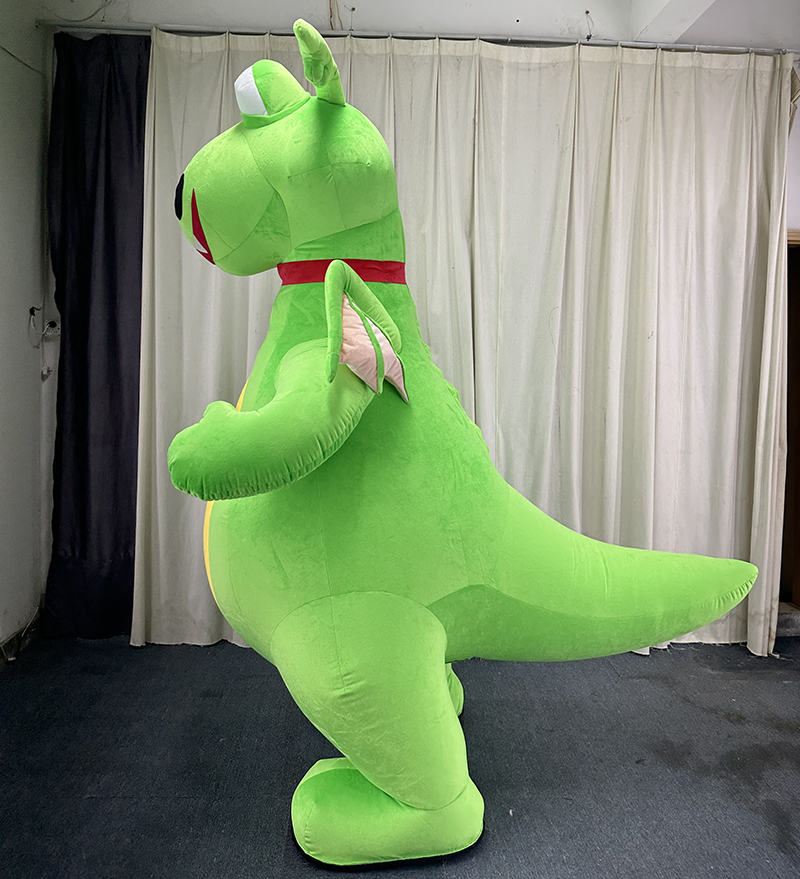 Wholesale 2.6m Unisex Adult Inflatable Dragon Costume Furry Dinosaur Mascot for Cosplay PVC & Plush Anime Theme Party Use