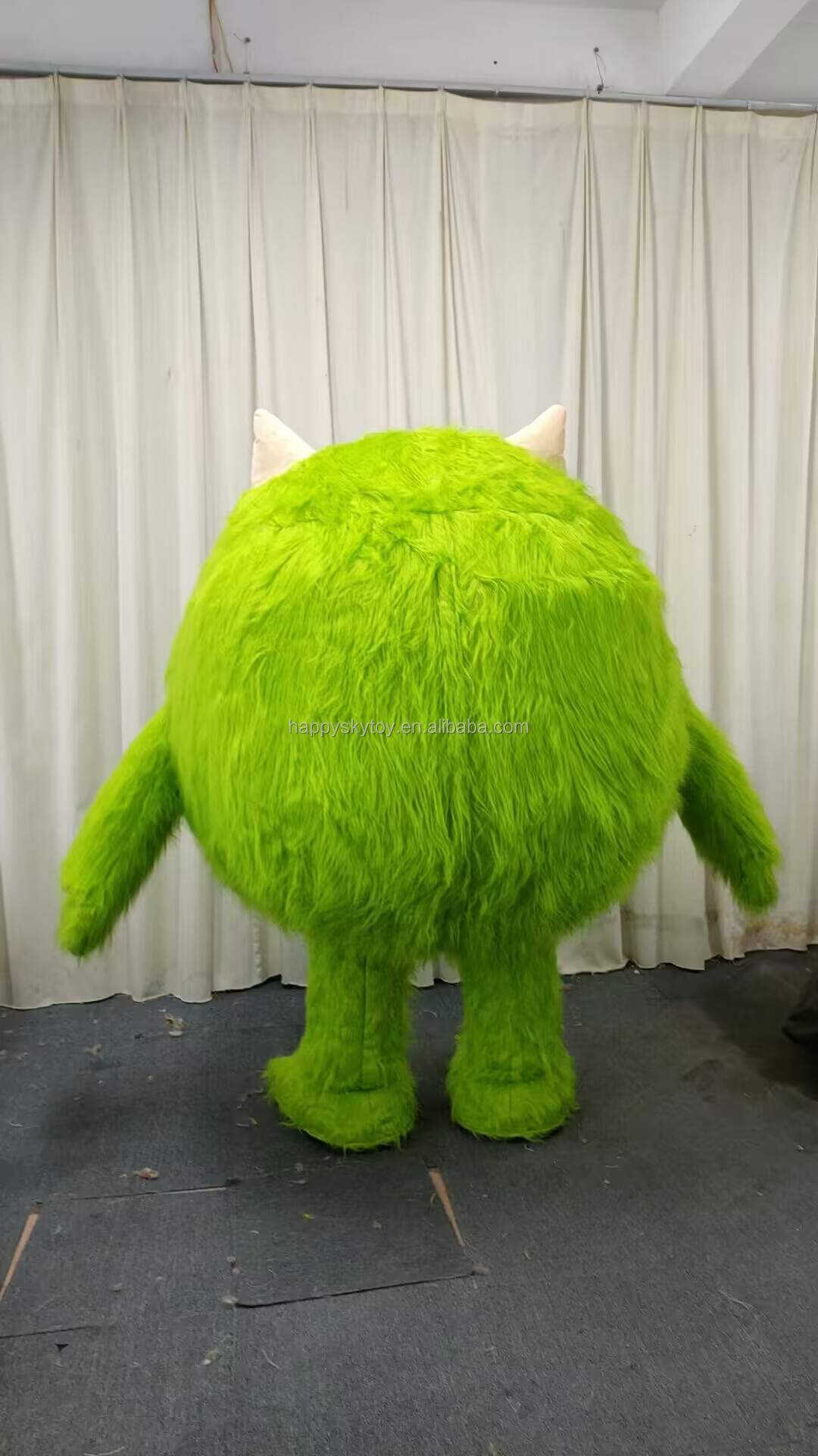2m Big Eyes Green Plush Inflatable Mascot Costume for Halloween Party Dress Costumes Cosplay Suit