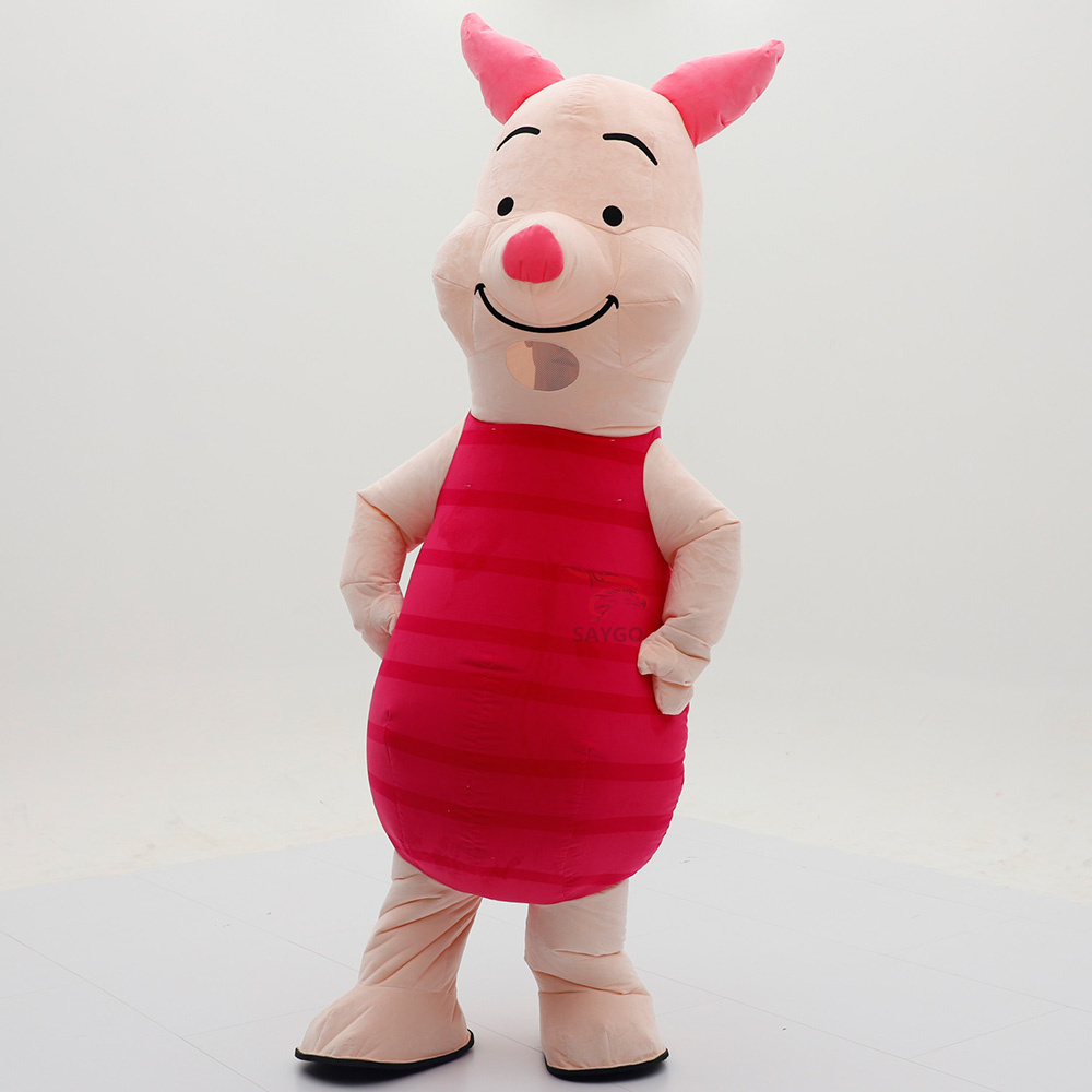 Excellent Product Popular Party Dress Cute Animal Inflatable Plush Pig Mascot Costume Custom Inflatable Giant Mascot Costume