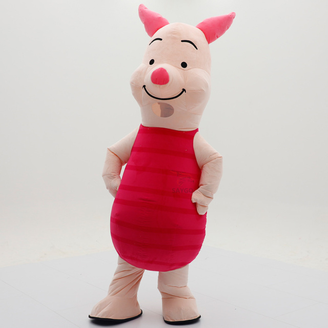 Excellent Product Popular Party Dress Cute Animal Inflatable Plush Pig Mascot Costume Custom Inflatable Giant Mascot Costume